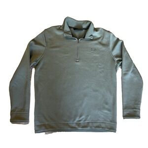 Under Armour‎ Loose Coldgear 1/4 Zip Pullover Sweater Green Blue Size L